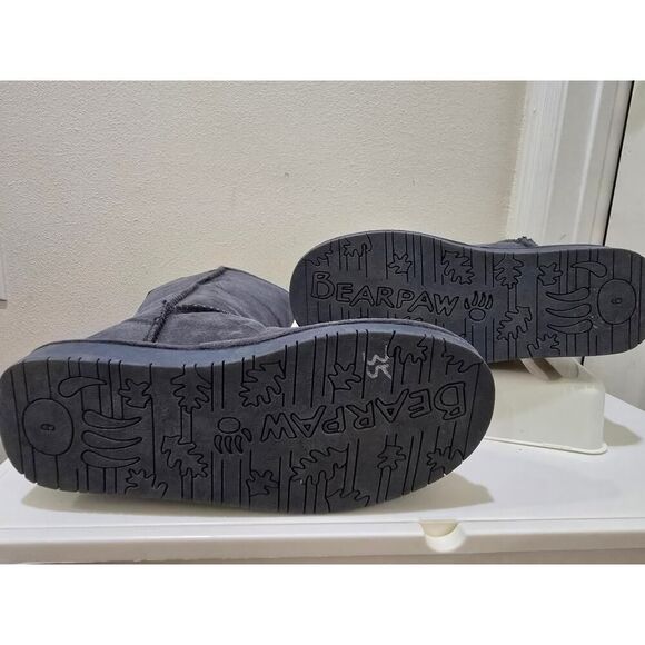 BEARPAW  WOMEN'S PURPLE SUEDE SHEEPSKIN/WOOL LINED WINTER BOOTS SNOWSIZE 6 - Picture 5 of 7